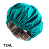 Satin Sleep Bonnet with Headband 11-Inch (28 cm) Extra-Large Silk-Lined Night Cap for Women & Kids