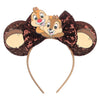 Sequin Snowflake Mouse Ear Headband with 5\" (12.7 cm) Bow – Kids & Adults Festival Party Cosplay Hairband