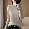 Women Striped Knit O-Neck Pullover Sweater Loose Long Sleeve Autumn Winter Casual Korean Fashion