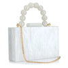 Acrylic Clear Small Square Clutch Bag – Chain Shoulder Evening Bag for Wedding & Party