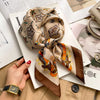 70 x 70 cm (27.6 x 27.6 in) Floral Satin-Look Polyester Square Scarf - Women's Headscarf, Hijab, Hair Band & Wrist Wrap