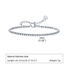 Silver Stainless Steel Chain Bracelet for Women - Layered Stackable Link Bracelet, Fashion Gift
