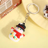 Santa and Reindeer Resin Christmas Keychain - Cute Cartoon Pendant Key Ring Charm for Backpack Purse Ornament
