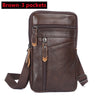 Genuine Leather Men's Waist Pack Crossbody Belt Bag Phone Pouch Small Chest Bag