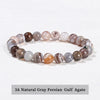 Natural Stone Beaded Bracelet 6/8/10mm — Obsidian Fluorite Quartz Jasper Stretch Yoga Bracelet for Women & Men