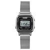 SKMEI Luxury Women's Small Dial Digital Chronograph Watch 25mm 30M Waterproof Stainless Steel Bracelet