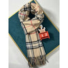 Plaid Cashmere-Feel Scarf for Women & Men — Warm Polyester Winter Shawl Wrap Pashmina