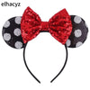 Disney Minnie Sequin Ear Headband with Polka Dot Bow, Girls & Women Party Hairband, Kids DIY Hair Accessory