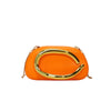 Women's PU Leather Metal-Handle Clutch — Removable Strap Crossbody Evening Bag for Wedding & Party