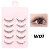 5 Pairs Manga Wispy Strip Lashes Soft Natural Long False Eyelashes for Anime Makeup