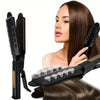 2-in-1 Hair Straightener and Curler, 4 Heat Settings Digital Temperature, Dual Voltage Travel Flat Iron