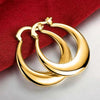 Geometric Metal Hoop Earrings for Women - Gold & Silver Tone Lightweight Everyday Jewelry