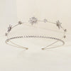 Rhinestone Star Headband with Multilayer Pearls and Zircon Bridal Party Hairband