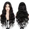 28-Inch (71 cm) Body Wave Synthetic Lace Wig, Middle Part Ombre Blonde to Brown — Heat-Friendly Cosplay