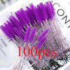 100-Pack Disposable Eyelash Brushes Spoolie Mascara Wands for Lash Extensions & Makeup