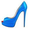 Women Platform Peep Toe Pumps 14cm (5.5 in) Thin Stiletto Patent Leather Party & Wedding Heels