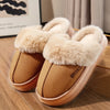 Faux Suede Cotton Slippers - Warm Winter Indoor/Outdoor House Shoes for Men & Women