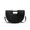 Gold Handwoven Rope-Knot Half-Moon Evening Clutch – Women's Luxury PU Shoulder Bag