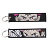 Anime Embroidered Keychain Double-Sided Key Fob 3 x 13 cm (1.2 x 5.1 in) for Backpacks Cars Motorcycles Gift