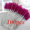 100-Pack Disposable Eyelash Brushes Spoolie Mascara Wands for Lash Extensions & Makeup