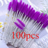 100-Pack Disposable Eyelash Brushes Spoolie Mascara Wands for Lash Extensions & Makeup