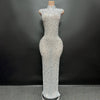 Crystal Embellished Long Prom Dress Elegant Bridal & Party Evening Gown