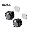 3-Pack Magnetic Clip-On Earrings for Men & Women - Round Zircon Crystal Non-Piercing Studs, Punk Hiphop Stainless Steel