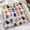 Satin-Look Square Scarf 27.6 x 27.6 in (70 x 70 cm) Cat Print Headscarf, Neck Wrap & Bandana for Women