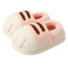Cute Kitty Paw Furry Slippers for Women, Plush Non-Slip Indoor Outdoor Mules