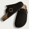 Women's Cork Suede Mules with Arch Support - Anti-Slip Outdoor Clogs