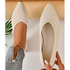 Pointed Toe Knitted Slip-On Ballet Flats for Women Casual Office Loafers