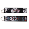 Anime Embroidered Keychain Double-Sided Key Fob 3 x 13 cm (1.2 x 5.1 in) for Backpacks Cars Motorcycles Gift