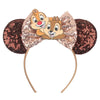 Disney Lilo & Stitch Mickey Mouse Ears Headband, Sequined 5-inch (12.7 cm) Bow Hairband for Women, Girls & Kids