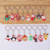 16-Pack Christmas Keychain Set - Mini Santa, Tree & Reindeer Ornaments for Bags, Gifts & Classroom Prizes