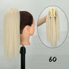 Clip-In 16-Inch (40 cm) Straight Claw Clip Ponytail Hair Extension Heat-Resistant Synthetic Blonde/Brown