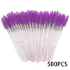 Disposable Mascara Wand Brushes Bulk 500/1000-Pack - Lash & Eyebrow Applicators (Wool Fiber)