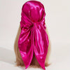 Solid 90cm (35.4in) Square Hijab Bandana – Silk-Feel Polyester Headscarf, Hip-Hop Neckerchief & Windproof Shawl for Women