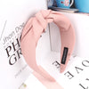 Women's Wide Knotted Turban Headband Solid Color Casual Wide Side Hairband