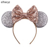 Disney Minnie Sequin Ear Headband with Polka Dot Bow, Girls & Women Party Hairband, Kids DIY Hair Accessory
