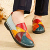 Mixed Color Women's Loafers Retro Patchwork Slip-On Flats Soft Moccasins Non-Slip Casual Shoes