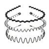 3/6-Pack Wavy Metal Headbands - Non-Slip Elastic Hairbands for Women, Fashion Hair Hoops
