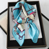 Satin Square Scarf 70cm (27.6 in) Silk-Look Polyester Neck & Hair Tie Bandana for Women Floral Headscarf Hijab