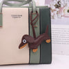 Dachshund PU Leather Dog Keychain Puppy Pendant Keyring Bag Charm for Women Valentine Gift