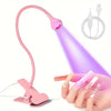 Clip-On Mini USB UV Nail Lamp 395nm – Portable Gel Nail Dryer for Manicure & Salon