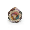 Floral Rhinestone Minaudiere Evening Clutch Rose Crystal Bridal Wedding Party Bag