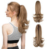 14-Inch (35 cm) Wavy Clip-In Ponytail Extension – Synthetic Claw Clip with Elastic Band, 1 Piece (Blonde/Black)