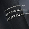 21cm (8.3 in) Stainless Steel Cuban Link Bracelet — 3/5/7 mm Unisex Chain for Men & Women