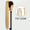 34-Inch (86 cm) Clip-In Synthetic Ponytail Hair Extension — Blonde Wrap-Around Long Straight Hairpiece