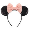 Disney Sequined Mouse Ear Headband with Rainbow Bow, Festival Party Hairband for Women & Girls