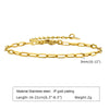 Non-Tarnish Stainless Steel Herringbone Chain Bracelet Thin Stackable Gold Plated for Women